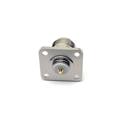 Купить N Type Female Flange RF Coaxial Connector with IP65 Rating Phosphor Bronze Contact for 0~3GHz Frequency Производство в сети