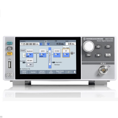 Купить Rohde Schwarz SMCV100B генератор векторного сигнала с модуляцией I/Q диапазона от 4 кГц до 6 ГГц и 5-дюймовым сенсорным экраном Производство в сети