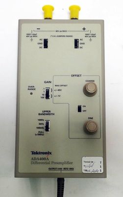 2 порта Активный TEKTRONIX ADA400A Дифференциальный предварительный усилитель 10 μV/Div Чувствительность испытана